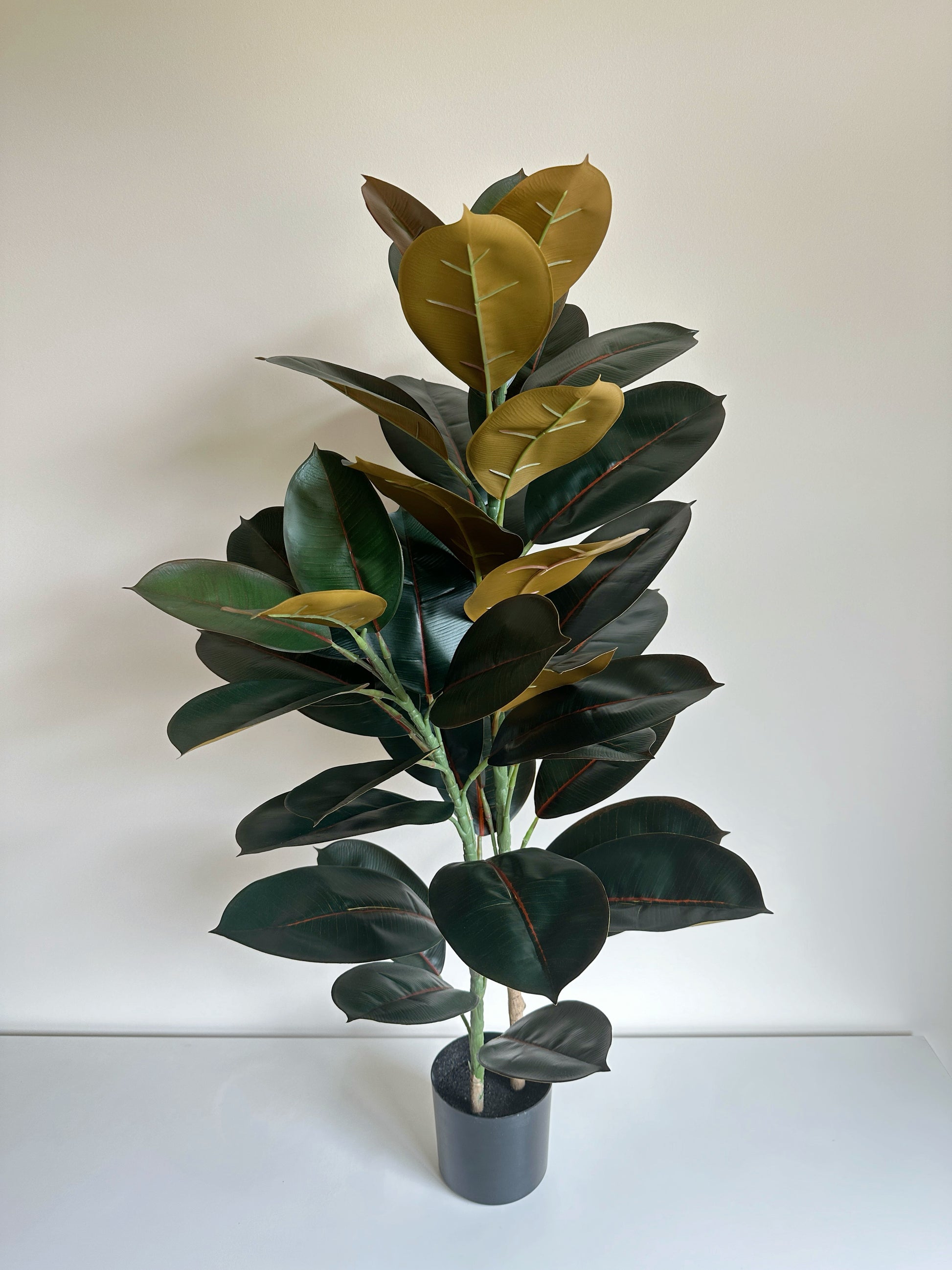 the sill faux rubber tree Artificial Rubber Tree in Pot Liner – The Floral Wave